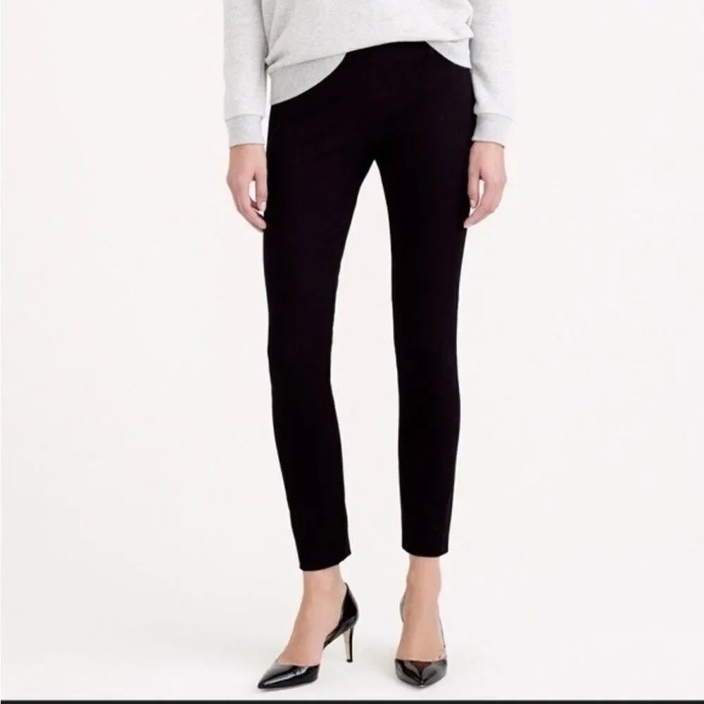 J. Crew Minnie Sleek Black Cropped Ankle Pants Size 6